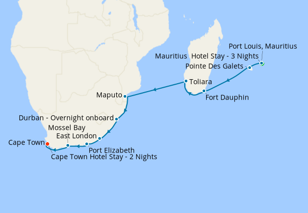 Cruise Itinerary Map
