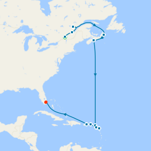 Canada to the Caribbean from Montreal with Stay