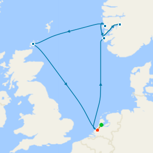 Norwegian Fjords with Scotland from Rotterdam with Amsterdam Stay