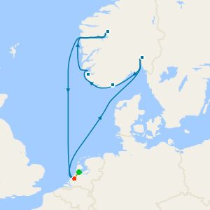 Norwegian Fjords with Sognefjord from Rotterdam with Amsterdam Stay