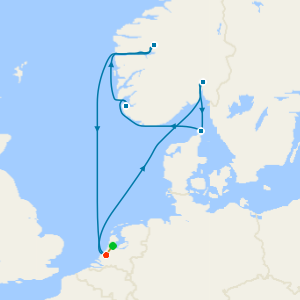 Norwegian Fjords & South Scandinavia from Rotterdam with Amsterdam Stay