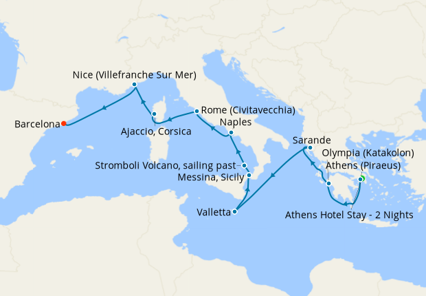 Cruise Itinerary Map