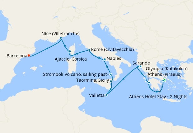 Cruise Itinerary Map