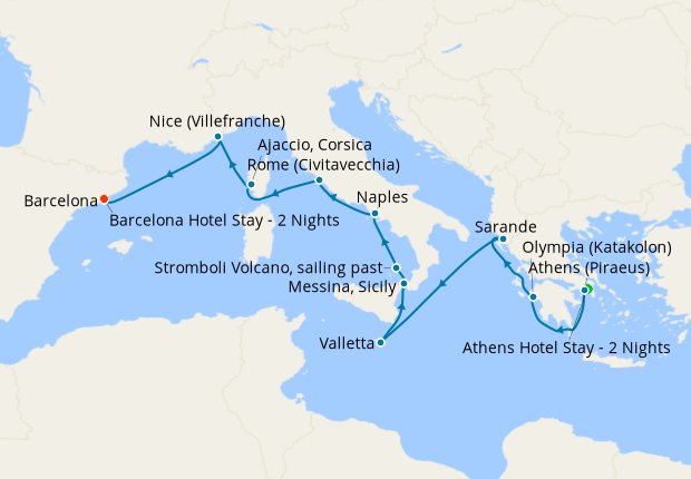 Cruise Itinerary Map
