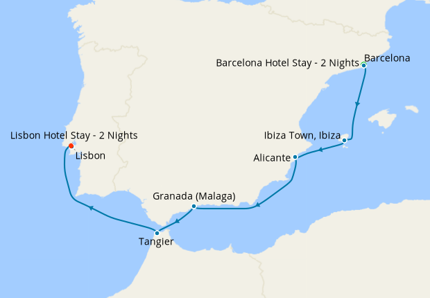 Cruise Itinerary Map