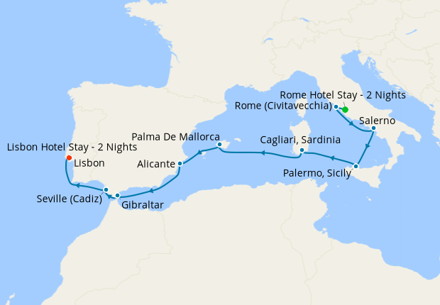 Cruise Itinerary Map