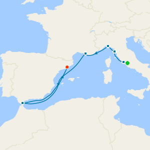 Western Mediterranean: Italy, France & Gibraltar with Rome and Barcelona Stays