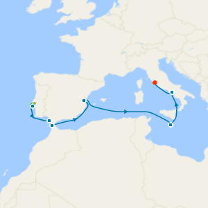 Western Mediterranean: Spain, Malta & Italy from Lisbon with Stay