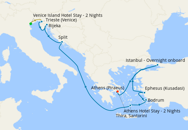 Cruise Itinerary Map