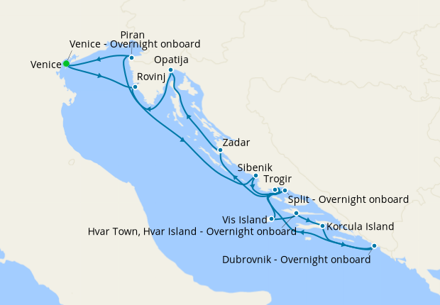 Cruise Itinerary Map