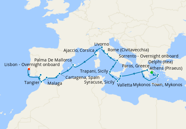 Cruise Itinerary Map