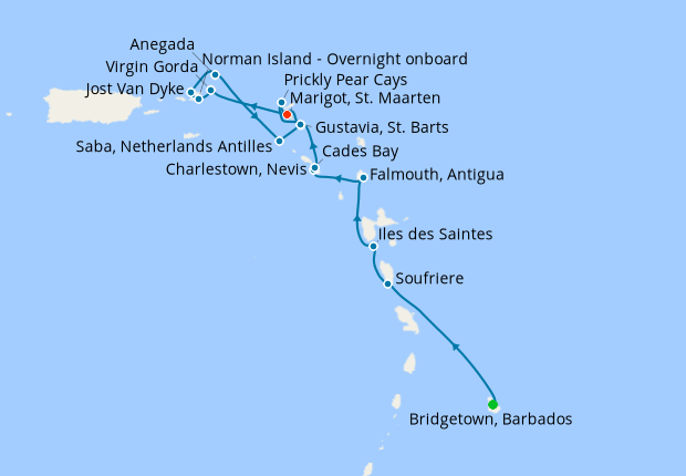 Cruise Itinerary Map