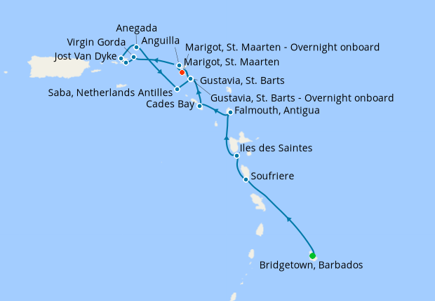 Cruise Itinerary Map