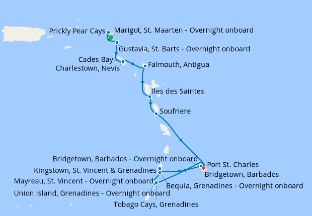 Cruise Itinerary Map
