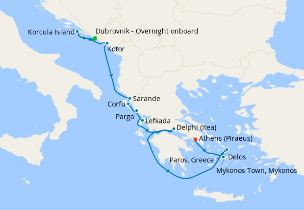 Cruise Itinerary Map