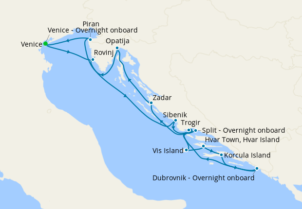 Cruise Itinerary Map