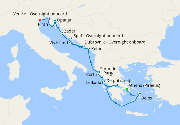 Cruise Itinerary Map