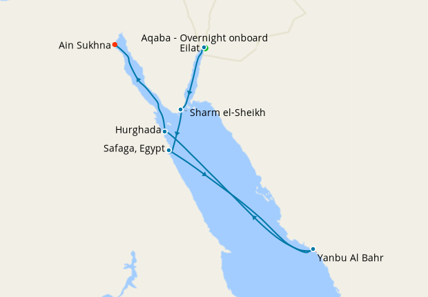 Cruise Itinerary Map