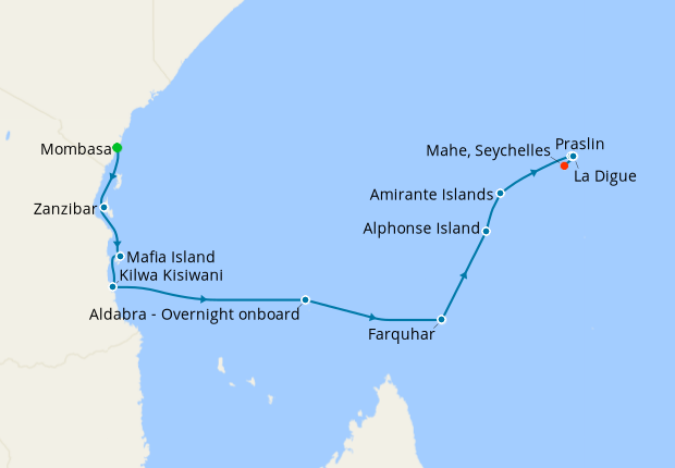 Cruise Itinerary Map