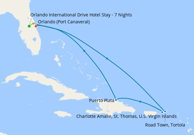 Cruise Itinerary Map