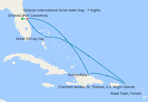 Cruise Itinerary Map
