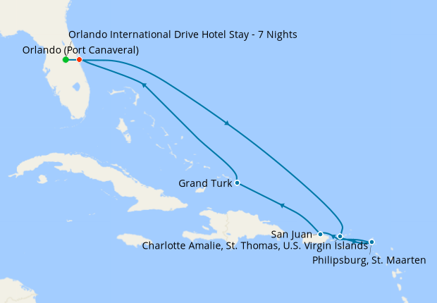 Cruise Itinerary Map