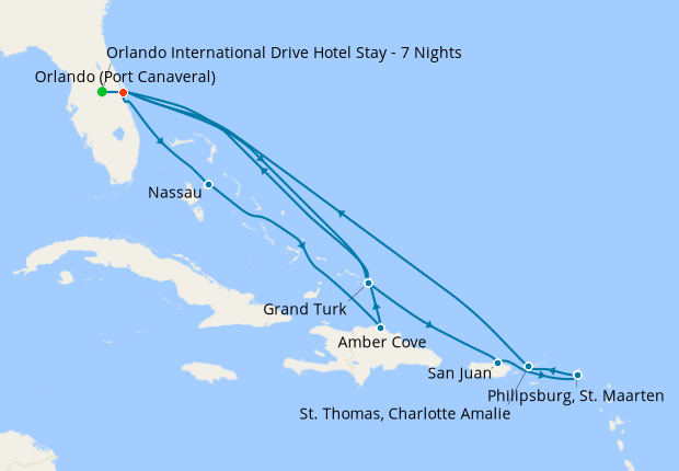 Cruise Itinerary Map