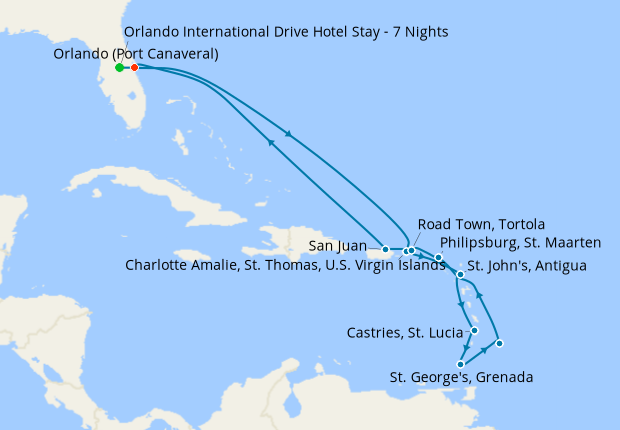 Cruise Itinerary Map