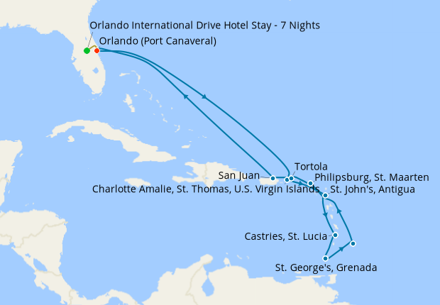 Cruise Itinerary Map