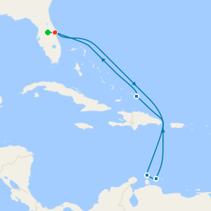 Southern Caribbean from Orlando with 7nt Stay and Car Hire