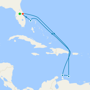Southern Caribbean from Orlando with 7nt Stay and Car Hire