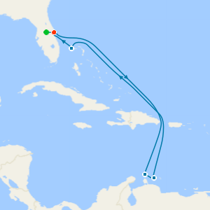 Southern Caribbean from Orlando with 7nt Stay and Car Hire