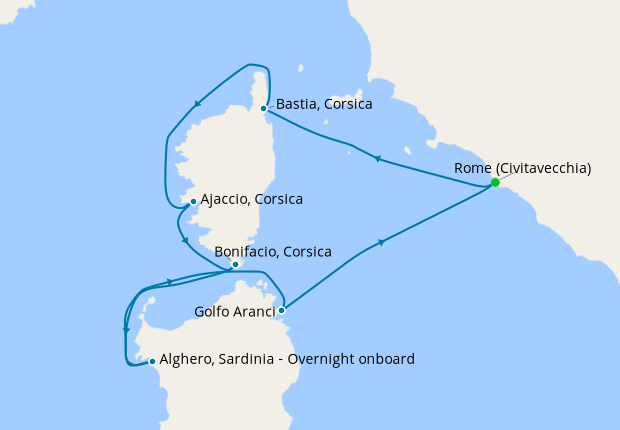 Cruise Itinerary Map