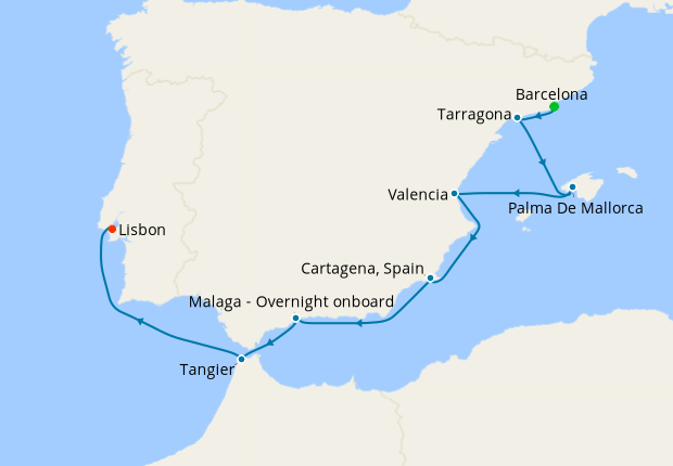 Cruise Itinerary Map