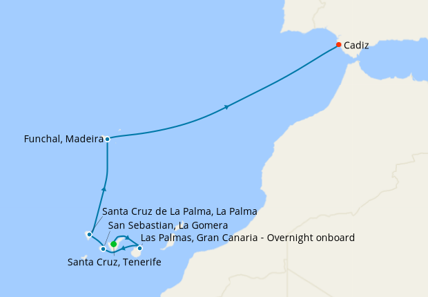 Cruise Itinerary Map