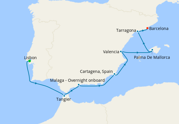 Cruise Itinerary Map