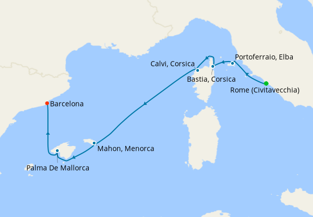 Cruise Itinerary Map