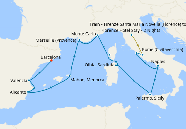Cruise Itinerary Map