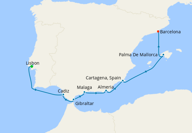 Cruise Itinerary Map