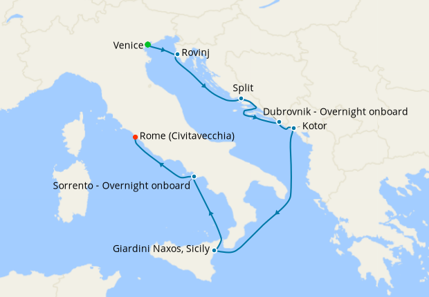 Cruise Itinerary Map