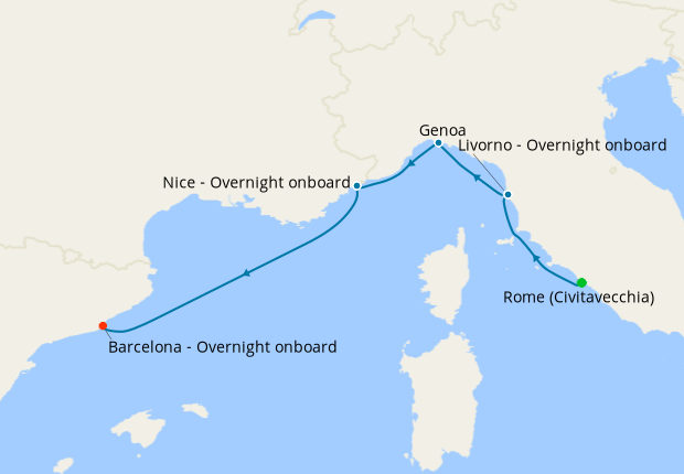 Cruise Itinerary Map