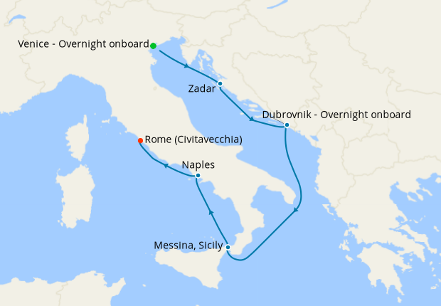 Cruise Itinerary Map