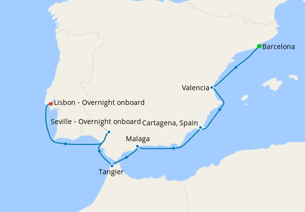 Cruise Itinerary Map