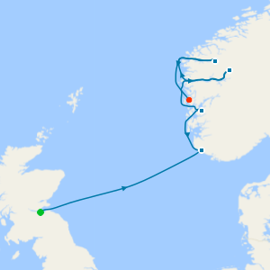 Norway to Bergen from Edinburgh