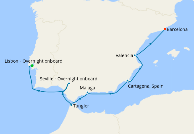 Cruise Itinerary Map