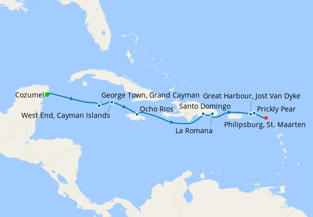 Cruise Itinerary Map