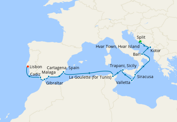 Cruise Itinerary Map