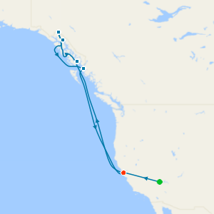 Las Vegas & Alaska with Dawes Glacier from San Francisco with Stays