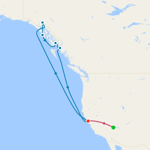 Las Vegas & Alaska with Dawes Glacier from San Francisco with Stays