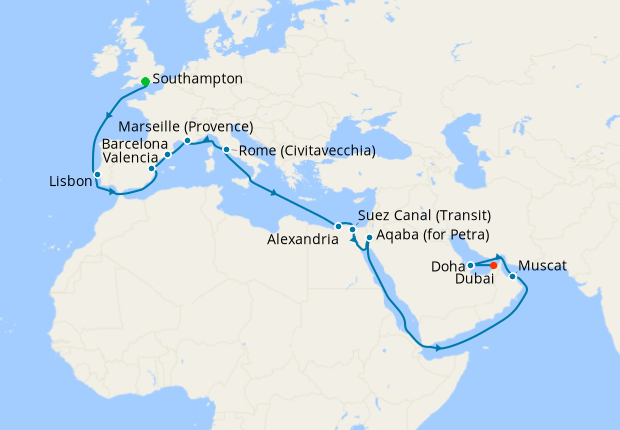 Cruise Itinerary Map